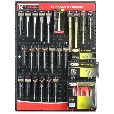 K-TOOL INTERNATIONAL Punches/Chisels Display Board KTI0831